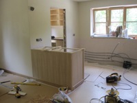 Kitchen half in