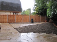 Back garden landscaped