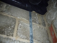 Ceilings tacked, note EML covering edge of air tightness barrier ready to be plastered in to form hermetic seal